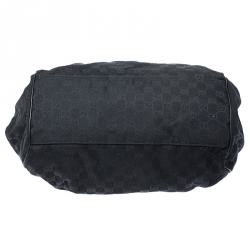 مملوكة مسبقًا حقيبة غوتشي Sukey Boston متوسطة جلد وكانفاس GG سوداء