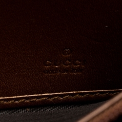 Gucci Beige/Brown GG Supreme Canvas and Leather Flap Wallet