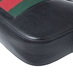 Pre Owned Gucci Black Leather Animalier Disco Shoulder Bag