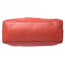 Pre Owned Gucci Orange Leather Medium Soho Tote