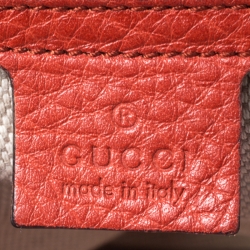 Pre Owned Gucci Orange Leather Medium Soho Tote