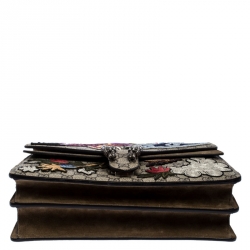 Pre Owned حقيبة كتف غوتشي ديونيسوس زخرفة طائر  كانفاس سوبريم GG بيج متوسطة