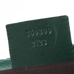 Pre Owned حقيبة غوتشي بوسطن مموجة جلد غوتشيسيما خضراء