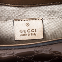 مملوكة مسبقًا Gucci Bronze Guccissima Patent Leather Mini Emily Chain Shoulder Bag