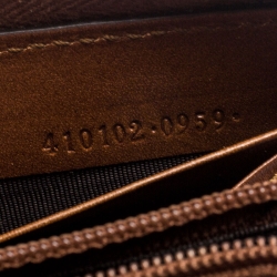 Gucci Beige/Tan GG Supreme Coated Canvas Zip Around Wallet
