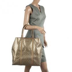 مملوكة مسبقًا Gucci Gold Monogram GG Large Tote