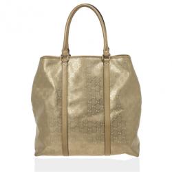 مملوكة مسبقًا Gucci Gold Monogram GG Large Tote