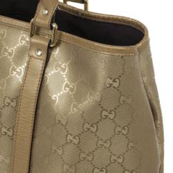 مملوكة مسبقًا Gucci Gold Monogram GG Large Tote