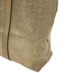 مملوكة مسبقًا Gucci Gold Monogram GG Large Tote