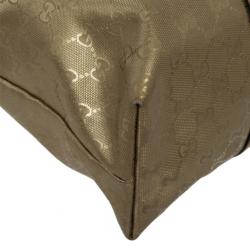 مملوكة مسبقًا Gucci Gold Monogram GG Large Tote