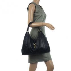 Pre Owned Gucci Black Guccissima Bardot 'Joy' Shoulder Bag