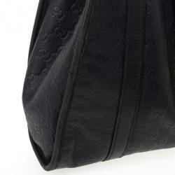 Pre Owned Gucci Black Guccissima Bardot 'Joy' Shoulder Bag