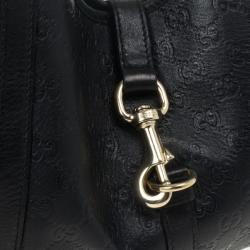 Pre Owned Gucci Black Guccissima Bardot 'Joy' Shoulder Bag