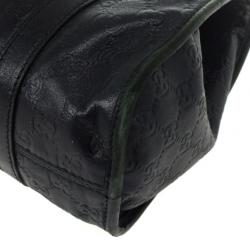 Pre Owned Gucci Black Guccissima Bardot 'Joy' Shoulder Bag