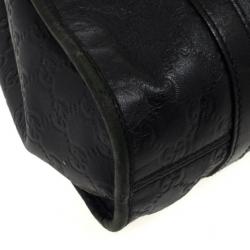 Pre Owned Gucci Black Guccissima Bardot 'Joy' Shoulder Bag