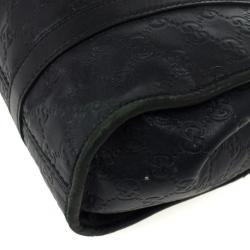 Pre Owned Gucci Black Guccissima Bardot 'Joy' Shoulder Bag