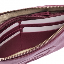 مملوكة مسبقًا حقيبة كلتش غوتشي حمالة معصم سوهو جلد بنفسجية