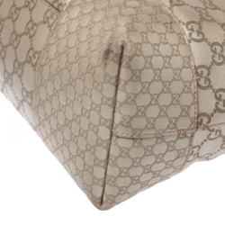 Pre Owned Gucci Gold Guccissima Leather Medium Bree Top Handle Bag