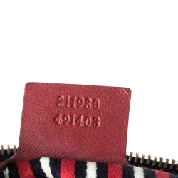 مملوكة مسبقًا حقيبة غوتشي Voyager  جلد وكانفاس جلد وكانفاس مقوى كريستال حمراء/ كحلية