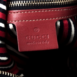 مملوكة مسبقًا حقيبة غوتشي Voyager  جلد وكانفاس جلد وكانفاس مقوى كريستال حمراء/ كحلية