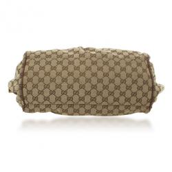 Pre Owned Gucci Brown Original Sukey GG Canvas Tote