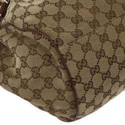 Pre Owned Gucci Brown Original Sukey GG Canvas Tote