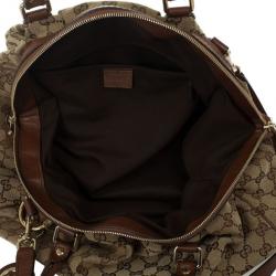 Pre Owned Gucci Brown Original Sukey GG Canvas Tote