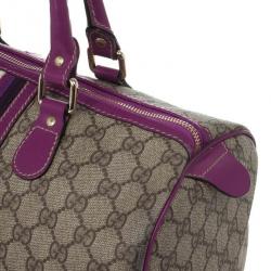 Pre Owned Gucci Limited Edition Purple Stripe GG Monogram Joy Boston Bag