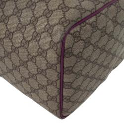 Pre Owned Gucci Limited Edition Purple Stripe GG Monogram Joy Boston Bag