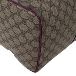 Pre Owned Gucci Limited Edition Purple Stripe GG Monogram Joy Boston Bag