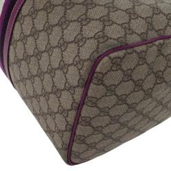 Pre Owned Gucci Limited Edition Purple Stripe GG Monogram Joy Boston Bag