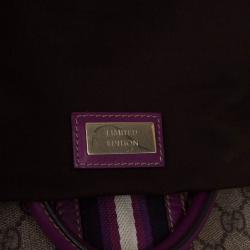 Pre Owned Gucci Limited Edition Purple Stripe GG Monogram Joy Boston Bag