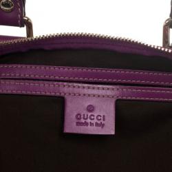 Pre Owned Gucci Limited Edition Purple Stripe GG Monogram Joy Boston Bag
