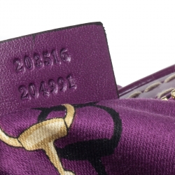Pre Owned Gucci Purple Patent Leather Boston Bag 