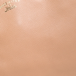 مملوكة مسبقًا حقيبة يد غوتشي شوبر بيد علوية بامبو جلد بيج داكنة كبيرة