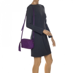 مملوكة مسبقًا Gucci Purple Leather Soho Disco Crossbody Bag
