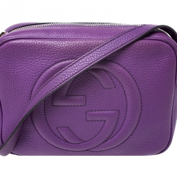 مملوكة مسبقًا Gucci Purple Leather Soho Disco Crossbody Bag