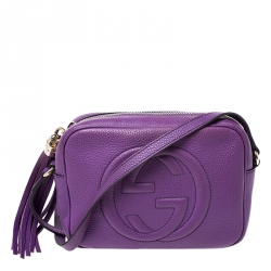 مملوكة مسبقًا Gucci Purple Leather Soho Disco Crossbody Bag