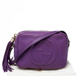 مملوكة مسبقًا Gucci Purple Leather Soho Disco Crossbody Bag