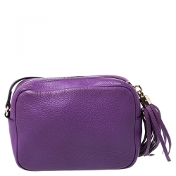 مملوكة مسبقًا Gucci Purple Leather Soho Disco Crossbody Bag