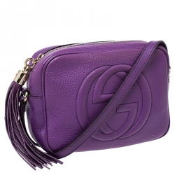 مملوكة مسبقًا Gucci Purple Leather Soho Disco Crossbody Bag