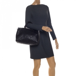 Pre Owned Gucci Dark Brown Guccissima Leather Medium Joy Boston Bag