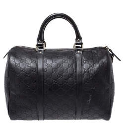 Pre Owned Gucci Dark Brown Guccissima Leather Medium Joy Boston Bag