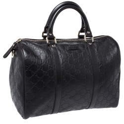 Pre Owned Gucci Dark Brown Guccissima Leather Medium Joy Boston Bag