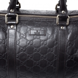 Pre Owned Gucci Dark Brown Guccissima Leather Medium Joy Boston Bag