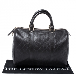 Pre Owned Gucci Dark Brown Guccissima Leather Medium Joy Boston Bag