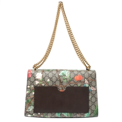 Gucci Multicolor Tian Print GG Supreme Canvas Medium Padlock Shoulder Bag