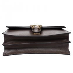 Pre Owned Gucci Brown Leather Medium Web Dionysus Shoulder Bag
