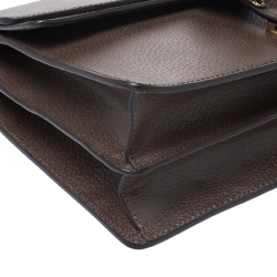 Pre Owned Gucci Brown Leather Medium Web Dionysus Shoulder Bag