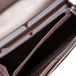 Gucci Beige/Light Pink GG Canvas and Leather Flap Continental Wallet